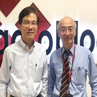 聚積董事長楊立昌（右起）、總經理陳企凱。圖／報系資料照片