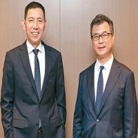 中磊董事長王煒（左）、總經理林斌。 中磊／提供