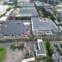 中美晶與日立冷氣攜手， 打造台灣空調業界最大太陽能光電場域。圖/中美晶提供