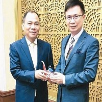 貿協董事長黃志芳（右）與越南Vingroup總裁潘日旺都指出，希望擴大台越產業合作。 貿協／提供