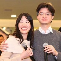 鼎固控股總經理張能耀及鼎固「學霸少奶奶」王鏘嵐伉儷。圖／報系資料照片