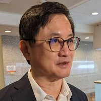 和碩董事長童子賢。(圖片來源:現場拍攝、MoneyDJ理財網)