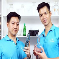 華夏玻璃公司執行長廖冠傑(右)與副執行長廖唯傑(左)。記者杜建重／攝影