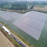 康舒嘉義滯洪池電廠轉供綠電予緯穎。圖／康舒提供