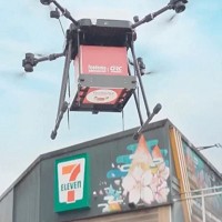 統一集團整合旗下7-ELEVEN、foodomo、康是美、黑貓宅急便，攜手中光電智能機器人，以無人機外送模式宅配到府。7-ELEVEN／提供