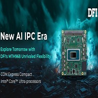 友通推出搭載最新Intel Core Ultra處理器的嵌入式系統模組（SOM）MTH968，成為首批整合NPU（神經網路處理器）處理器的產品。友通／提供