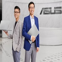 華碩共同執行長許先越（右）、全球區產品行銷經理Kevin Wang。華碩／提供