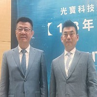 光寶科董事長宋明峰（右），總經理邱森彬連袂主持。 圖／鄭淑芳