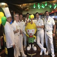 雅茗天地集團旗下茶飲品牌「HAPPYLEMON快樂檸檬」，在歌詩達郵輪「賽琳娜號」上的品牌店今（18)日正式開幕。（圖／雅茗天地集團）